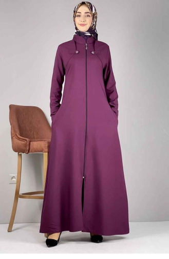 Bolero Görünümlü Ferace Mürdüm