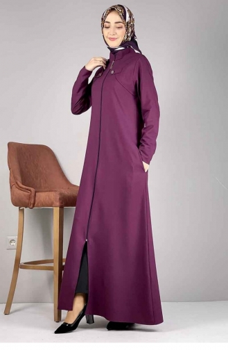 Bolero Görünümlü Ferace Mürdüm