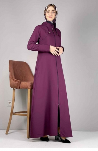 Bolero Görünümlü Ferace Mürdüm