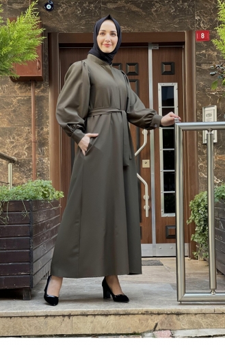 Khaki Abaya 0019SGS.HAK