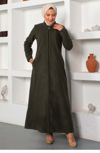 Khaki Abaya 0025SGS.HAK