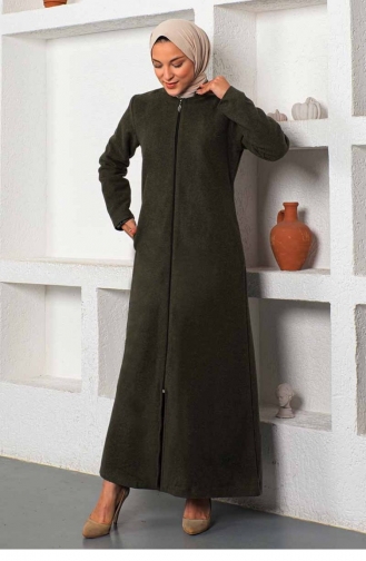 Khaki Abaya 0025SGS.HAK