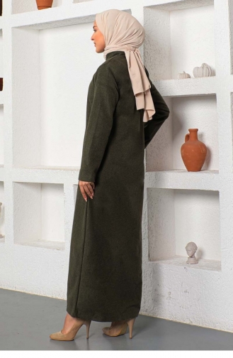 Khaki Abaya 0025SGS.HAK