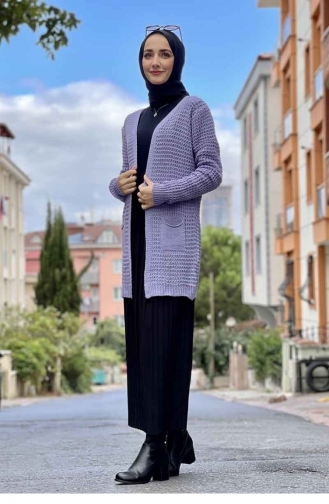 Lila Strickjacke 0100AST.LLA