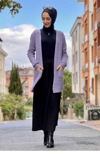 Lila Strickjacke 0100AST.LLA