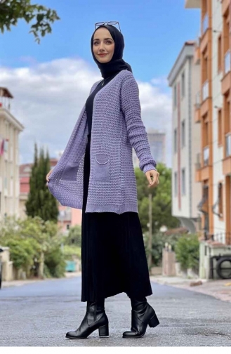 Lila Strickjacke 0100AST.LLA