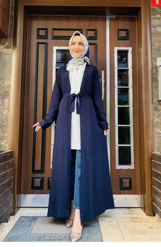 Navy Blue Abaya 0203SGS.LCV