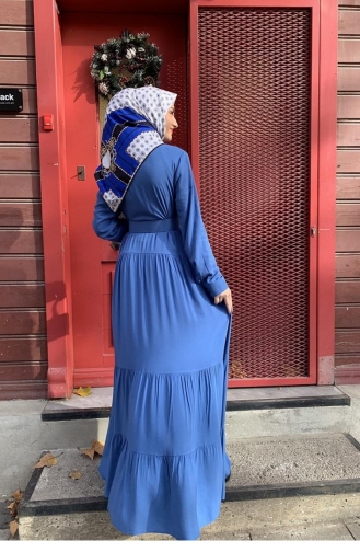 Indigo Hijab Dress 0222SGS.ING