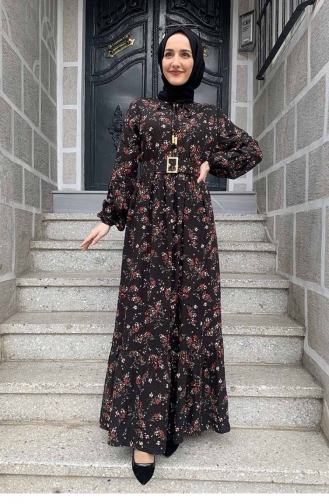 Black Hijab Dress 0239SGS.SYH