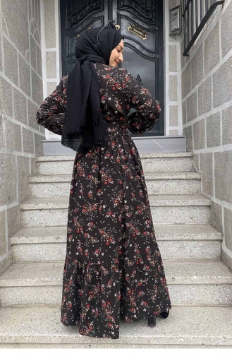 Black İslamitische Jurk 0239SGS.SYH