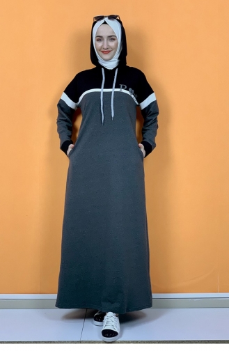 Anthracite Hijab Dress 1009MG.ANT