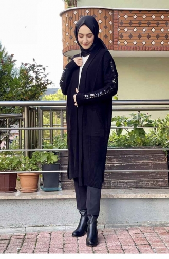 Triko Hırka Siyah
