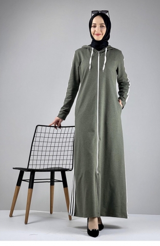 Khaki Abaya 1036MG.HAK