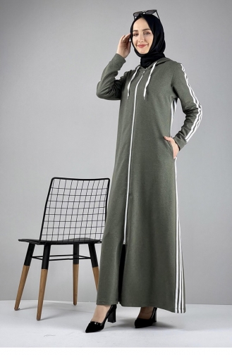 Khaki Abaya 1036MG.HAK