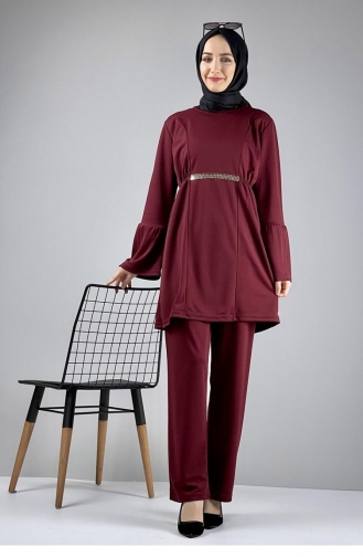 Double Suit With Trousers 1038A-04 Cherry 1038A-04