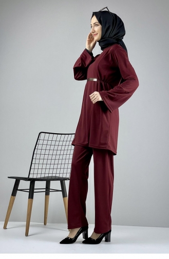 Double Suit With Trousers 1038A-04 Cherry 1038A-04