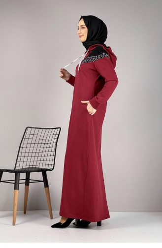 Claret red Abaya 1057MG.BRD