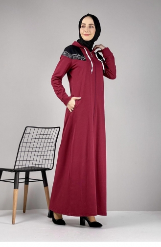 Claret red Abaya 1057MG.BRD