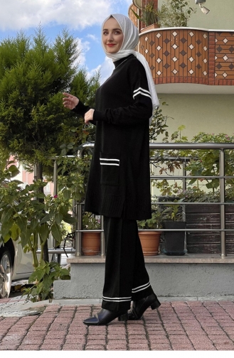 Triko İkili Takım Siyah
