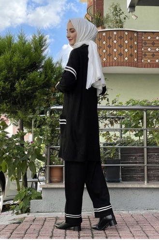 Triko İkili Takım Siyah