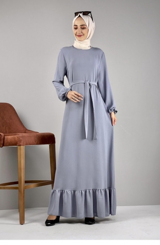 Gray Hijab Dress 1502TGM.GRI