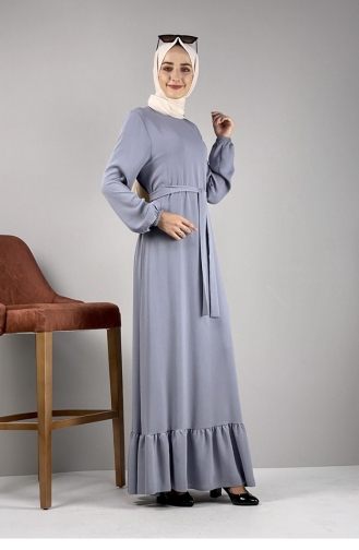 Grau Hijab Kleider 1502TGM.GRI
