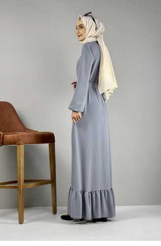Grau Hijab Kleider 1502TGM.GRI