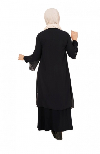 Navy Blue İslamitische Jurk 4000SMR.LCV