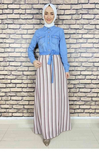 Brown Hijab Dress 5032MZ.KHV