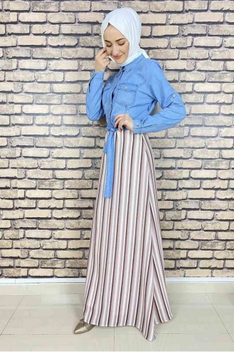 Brown Hijab Dress 5032MZ.KHV