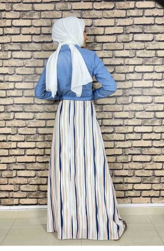 Robe Hijab Bleu 5032MZ.MBY