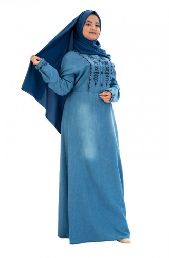 Robe Hijab Bleu Jean 5222MZ.ACR