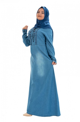 Denim Blue Hijab Dress 5222MZ.ACR