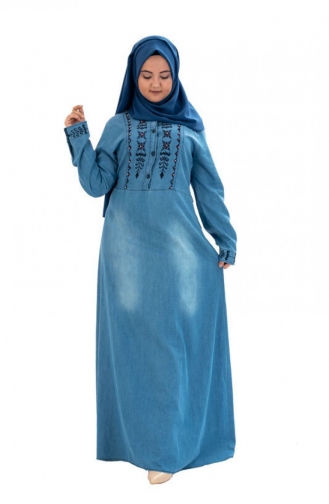 Jeansblau Hijab Kleider 5222MZ.ACR