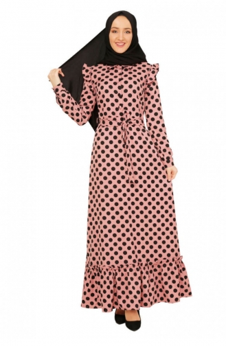 Robe Hijab Rose Pâle 6176MZ.GKR