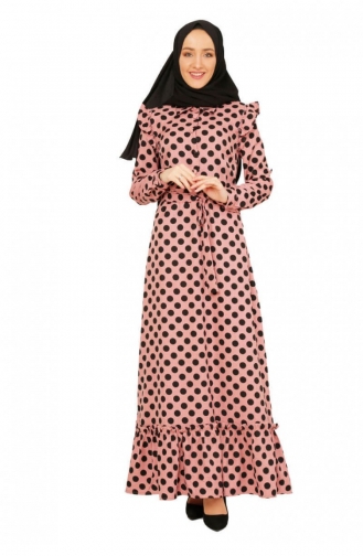 Robe Hijab Rose Pâle 6176MZ.GKR