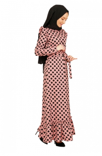 Robe Hijab Rose Pâle 6176MZ.GKR