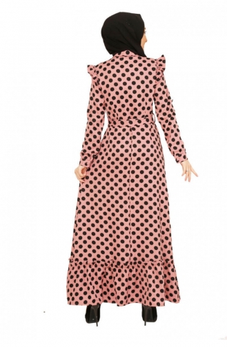 Beige-Rose Hijab Kleider 6176MZ.GKR