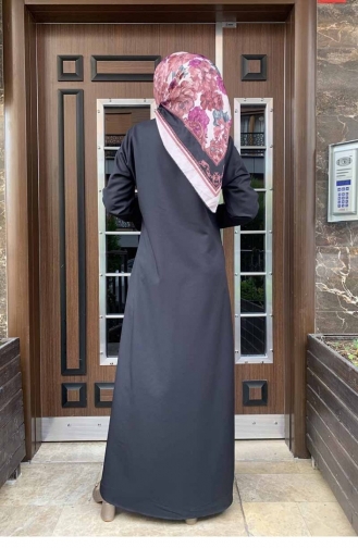 Fermuarlı Ferace Siyah