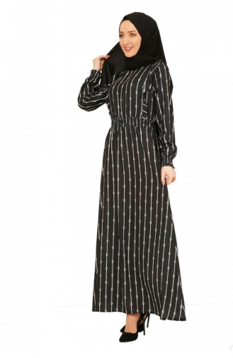 Black Hijab Dress 7565MZ.SYH