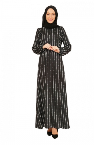 Black Hijab Dress 7565MZ.SYH