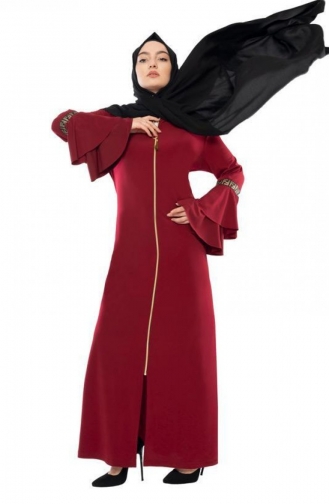 Claret red Abaya 9011ES.BRD