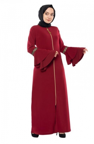 Claret red Abaya 9011ES.BRD