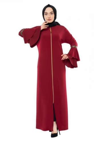 Claret red Abaya 9011ES.BRD