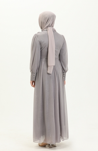 Simli Abiye Gri 13801