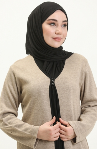 Strickjacke mit Pelztaschen 1085-01 Nerz 1085-01