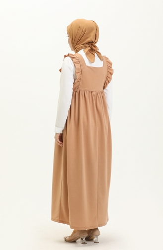 Giletkleid mit Rüschen 3043-02 Milchkaffee 3043-02