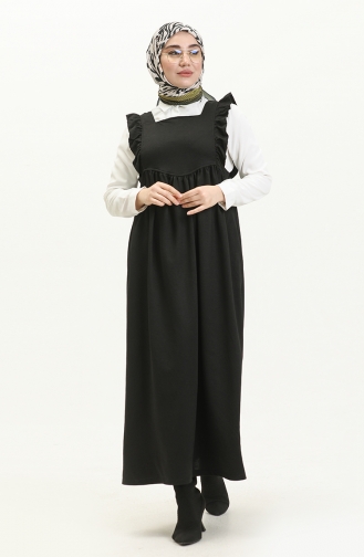 Gilet-Kleid mit Rüschen 3043-03 Schwarz 3043-03