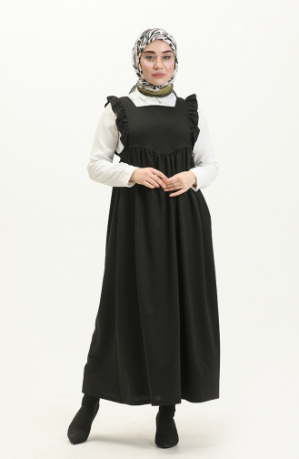 Gilet-Kleid mit Rüschen 3043-03 Schwarz 3043-03