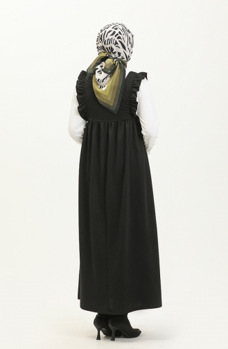 Gilet-Kleid mit Rüschen 3043-03 Schwarz 3043-03